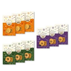 신화당 우리쌀전병 (아몬드3+파래3+흑임자3), 9박스, 126g