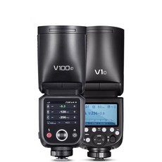 고독스 V1mid V1pro V100 카메라 TTL 플래시 스피드라이트 인물 촬영용, R10 R8 R7 R6 70D 5D4550D, 1개, V1mid X2T 플래시라이트 AA 2개