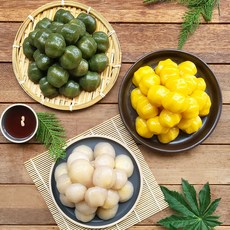 강원도 강릉 땅콩이네 감자떡 3kg (1kg x 3봉지) 쑥 호박 감자떡3종, 1세트