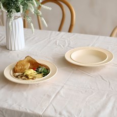 아띠홈 홈카페 원형 접시 L, 2개, 단품, 버터