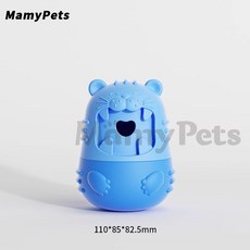 超快嚴選 狗狗解悶小老虎 寵物益智漏食玩具 寵物磨牙玩具 狗狗玩具 漏食玩具 狗狗漏食球 寵物益智遊戲, 1個, 藍色>小老虎