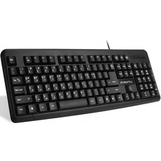 MAXTILL USB 有線一般型鍵盤, 黑色, MO-K100U