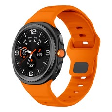 갤럭시워치 8 40mm 44mm 클래식 46mm 호환 마린 물결무늬 스포츠 스트랩 실리콘 갤럭시워치8 44mm 밴드, 오렌지