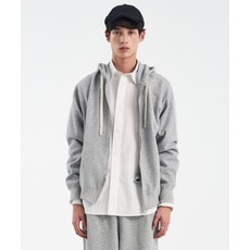 [블랙모먼트] 에센셜 릴랙스핏 집업 후디 [그레이 멜란지]