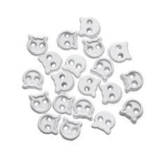 장식용 호환용품 인형옷 수제 미니 버튼 금속 인형 의류 버클 만화 스타일 DIY 바느질 재료 액세서리 4, 한개옵션1, 18 Cat-White