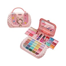 兒童化妝玩具手提包彩妝組 女孩公主化妝盒 角色扮演美髮沙龍玩具, 粉色, 1個