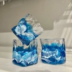 웨이스 유리컵 예술 소품 세트 고급 선물용 향기 디자인, 3개, 1세트