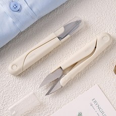 앙플러스 잘드는 안전 보호뚜껑 쪽가위 재단 미용 미니 가위, 2개