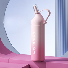 Ait 마시기 간편한 일체형 빨대 빨대뚝껑 텀블러, 2개, 780ml, 핑크