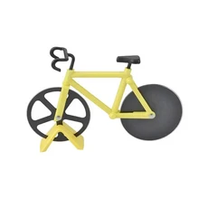 스테인레스 스틸 자전거 피자 커터 중간 케이크 크리 에이 티브 호브 휠 베이킹 도구, 01 YELLOW