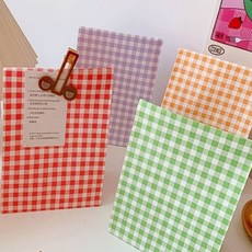 체크 종이백 셀프 어린이집 붕어pys1582, 5-체크페이퍼백-빨강