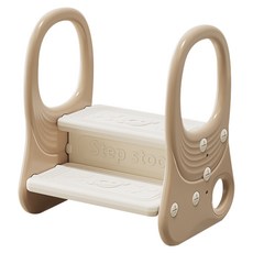 키들 아기 2단 계단 디딤대, 브라운, 1개