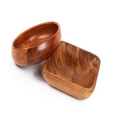 U&U 원목 그릇 우드식기, 원형볼
