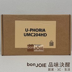 Behringer UMC204HD 2x4 24-Bit/192 kHz USB Audio/MIDI 錄音介面, 瓦楞紙盒裝, UMC204HD, 瓦楞紙盒裝