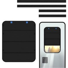 RVLAND RV 도어 창문 그늘막 업그레이드된 접이식 암막 커버 자외선 차단 캠핑카 트레일러 600D 방수 강화 옥스포드 수납 가방(블랙)