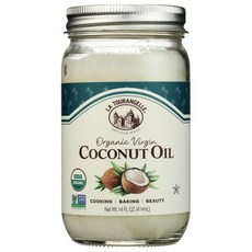 라 투랑겔 유기농 버진 비정제 코코넛 오일 요리 베이킹 La Tourangelle Organic Virgin Unrefined Coconut Oil Great for Co, 1개