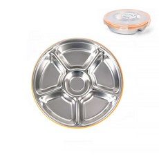 스텐 밀폐 반찬통 6칸-중, 색상:[색상]본상품