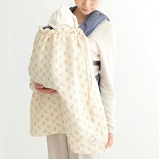 와이엠마마 유모차 아기띠 사계절 다용도 거즈 블랭킷, 빈티지로즈