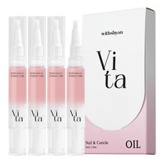 위드샨 큐티클 네일 오일펜 대용량, 1세트, 16ml, 비타 에너지 4개
