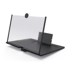 3D 화면 증폭기 휴대용 휴대 전화 돋보기 HD 스탠드 눈 보호 홀더 비디오 접는 화면 확대 빔 프로젝터, 검정색, A. 10인치 HD 블랙