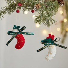 台灣發貨 聖誕節裝飾品聖誕樹鈴鐺掛飾車載聖誕氛圍掛件聖誕節創意小禮物, 1個, 紅色蝴蝶結小靴子