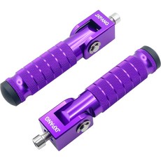 JX팡 유니버설 모터사이클 자전거 접이식 조수석 풋 페그 M8 리어셋 설치 구멍 8mm블랙용 풋레스트 레스트 페달, Purple