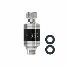LED水溫計 水流發電款 二代 快速安裝 免電池, LED水溫計_內置電池_一代款