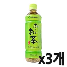 이토엔 오이오차 녹차, 525ml, 3개