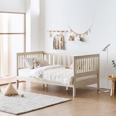 [방문설치] 레이디가구 스칸딕 데일리 원목 데이베드 침대 프레임 SS, 오트밀베이지