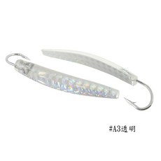 Stalit星光 F1弓角 10cm 船釣 岸拋 鐵板 釣組 黃鰭鮪 假餌, A3透明, 1個