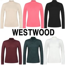 5층 웨스트우드 WESTWOOD 우먼 히트커버 반넥 티셔츠 (여자 가을 이너로 입는 반넥 기모 티셔츠) O3/402