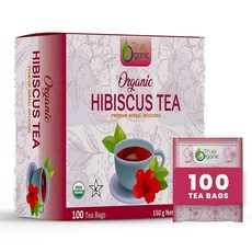 True Organic 히비스커스 차 티백 100개.