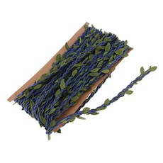 shangren 10m/11yds 인공 삼베 덩굴 식물 녹지 녹색 잎 0.2inch-웨딩 홈 가든 diy 장식 꽃 화환 액세서리, 블루, 1개