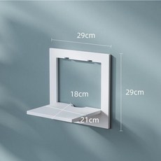 墻壁置物架 手機充電支架 壁掛式多功能 免打孔 床頭放置 粘貼式手機充電支架 牆壁手機架, 1個裝, 【正方形】-1個裝-【大號】