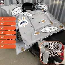 터 보온 토시 블랙 패딩 방풍 겨울용 기모 담요, 1개, 수면복 플란넬 그레이 럭키 걸 A