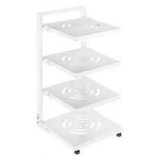 투랩 높이 조절 프라이팬 정리대 싱크대 정리 주방 선반, 1개, 화이트, 4단