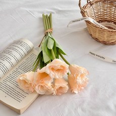 [리브나인] 인테리어 오브제 촬영소품 리시안셔스 실크 조화 7개 (1묶음), 1개, 샴페인 (7송이)