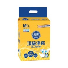 ANAN 安安頂級淨爽成人紙尿褲M號10片，超棉柔乳液呵護，ZIOX抑菌除臭立體防漏, 6個, 10片