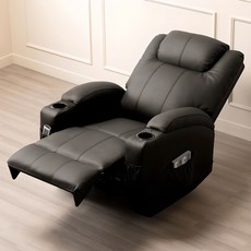 [쿠팡단독 8000원 즉시할인쿠폰] 에보니아 이오 1인용 전동리클라이너 컵홀더형 에어레더, 다크브라운