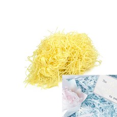 종이뽁뽁이 초핑 스터핑 쵸핑 종이충전재 선물포장재, 연노랑 50g