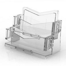 투명 2단 명함거치대 스탠드 플라스틱 아크릴 명함꽂이