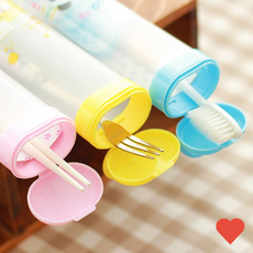 민스타몰 다용도 휴대용 투명 일자형 케이스 수저보관통 영양제수납박스 여행용수저통 소품보관함 약통 문구수납함 여행칫솔수납홀더 연필소품수납통 심플정리통