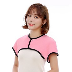 어깨 넥 목 산모 남녀는 여름 수면 방한 보호 보온 조끼 워머 잠자는 중년, H. 핑크 플러스 벨벳