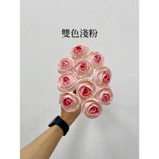 泰國索拉平原玫瑰(尖葉款)乾燥花 每束10支 高品質花藝素材，居家裝飾，花藝設計, 雙色淺粉