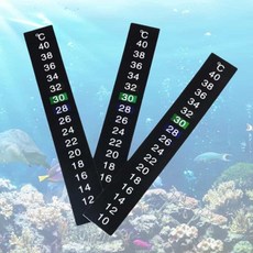 어항 수족관용 스티커온도계 13x2cm 수족관온도계 물온도계 어항온도계 수온측정기, 1개