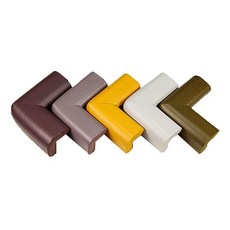 간편 부착식 발포 쿠션 코너보호대 2개 모서리 유아 예방, 아이보리