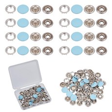 2 Letsinstyle 블루 황동 스냅 버튼 20세트 레진 펄 패스너 금속 의류 버튼 스커트 포퍼 스터드 DIY 공예용 장식 바느질 액세서리