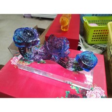 七彩琉璃如意 #開運#風水#轉運#招財 吉祥如意 平安擺件, 1個