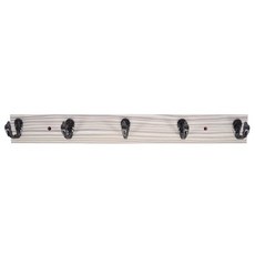 海豚造型木質衣帽架 5聯鉤設計, 1個, (SAI-191) 木頭底座-5聯鉤
