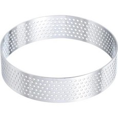 일본 직배송 uxcell 스테인리스 스틸 타르트 링 3.5인치 타공 금속 원형 베이킹 디저트 무스 케이크 논스틱 가정용 주방 식품 치즈 제조 도구